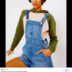 Adirondack Short Overalls in Benham Wash by Madwell Size 2